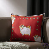 Jamini Cow Red Rectangle Cushion