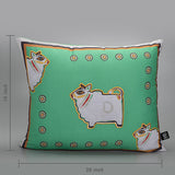 Jamini Cow Green Rectangle Cushion