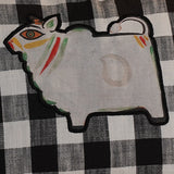 Jamini Cow Checked Cushion