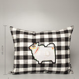 Jamini Cow Checked Cushion