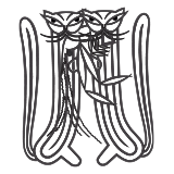 Outline drawing of Jamini Roy's Cats with Lobster