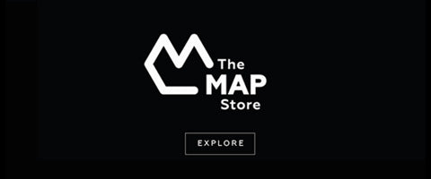 Black banner with the text The Map Store